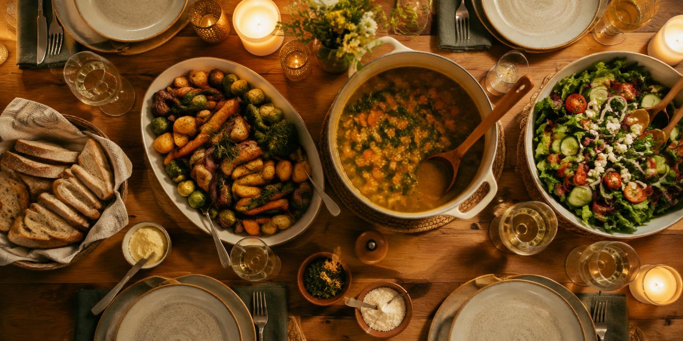 A family dinner table